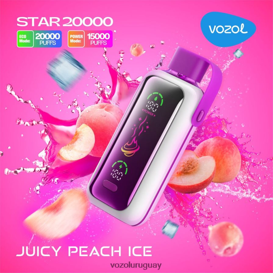 Vozol Vape Uruguay jugoso hielo de durazno 2PNZP410 VOZOL STAR 20000
