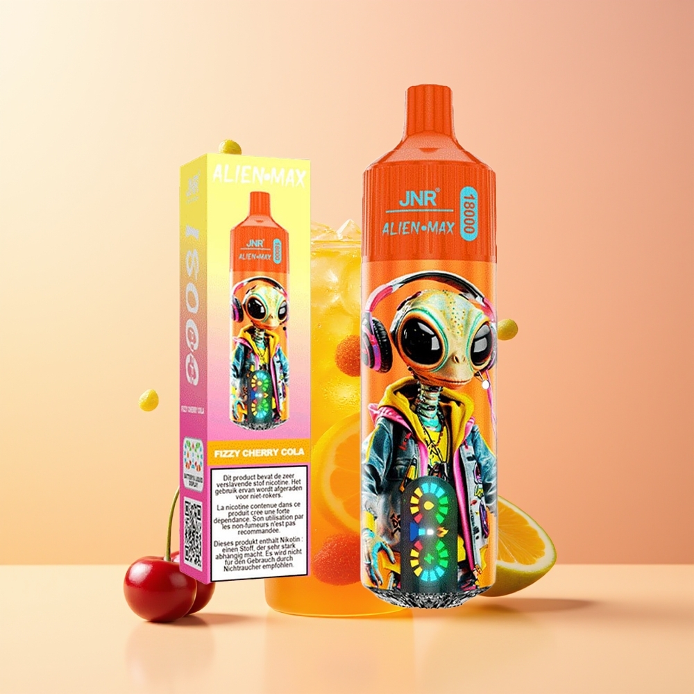 JNR Alien Max 18000 Cola Cereza Efervescente con Carga Rápida Tipo-C