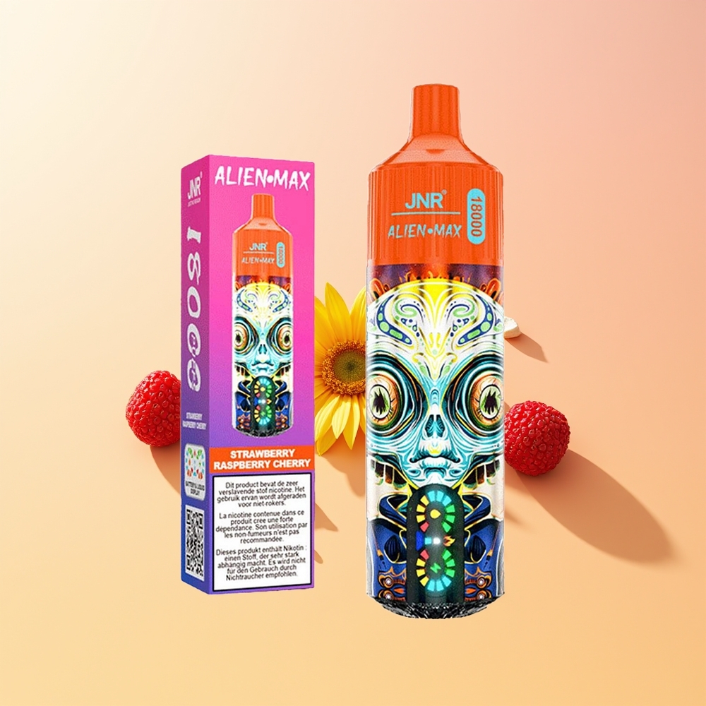 JNR Alien Max 18000 Fresa Frambuesa Cereza con Doble Malla