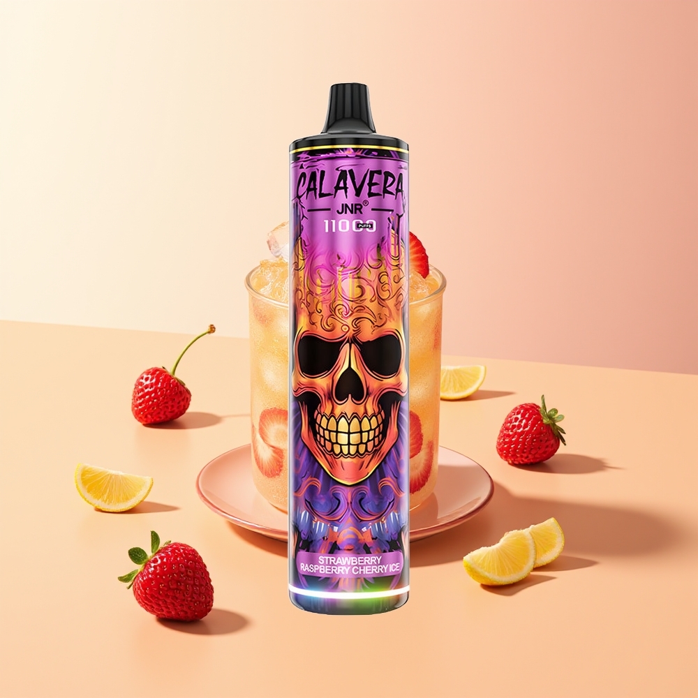 JNR Calavera 11000 Fresa Frambuesa Cereza Hielo con Carga Tipo-C