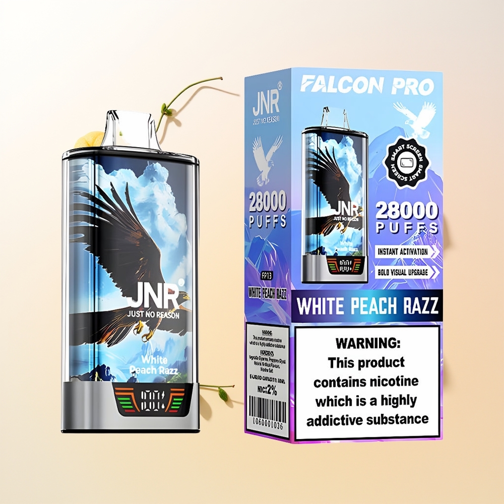 JNR Falcon Pro 28000 Durazno Blanco Frambuesa 28000 Puffs