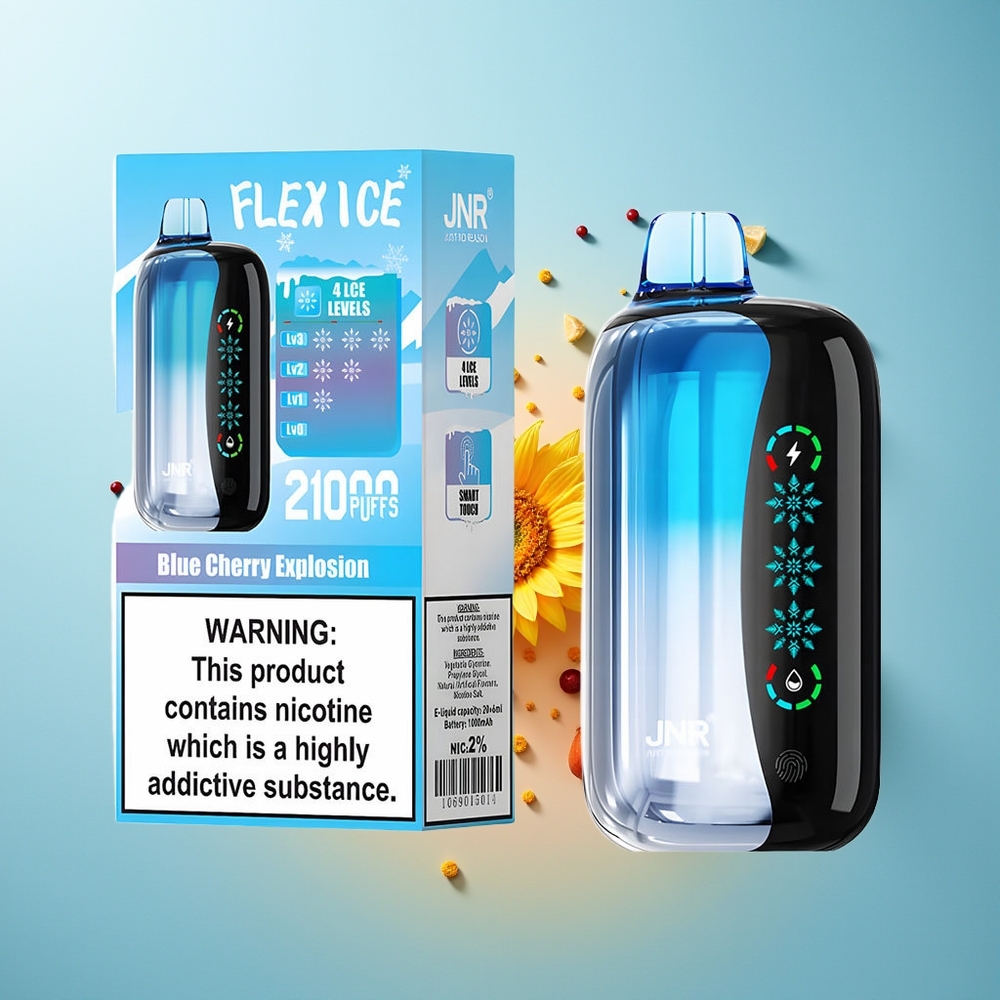 JNR Flex Ice 21000 Explosión de Cereza Azul con Toque de Hielo Ajustable