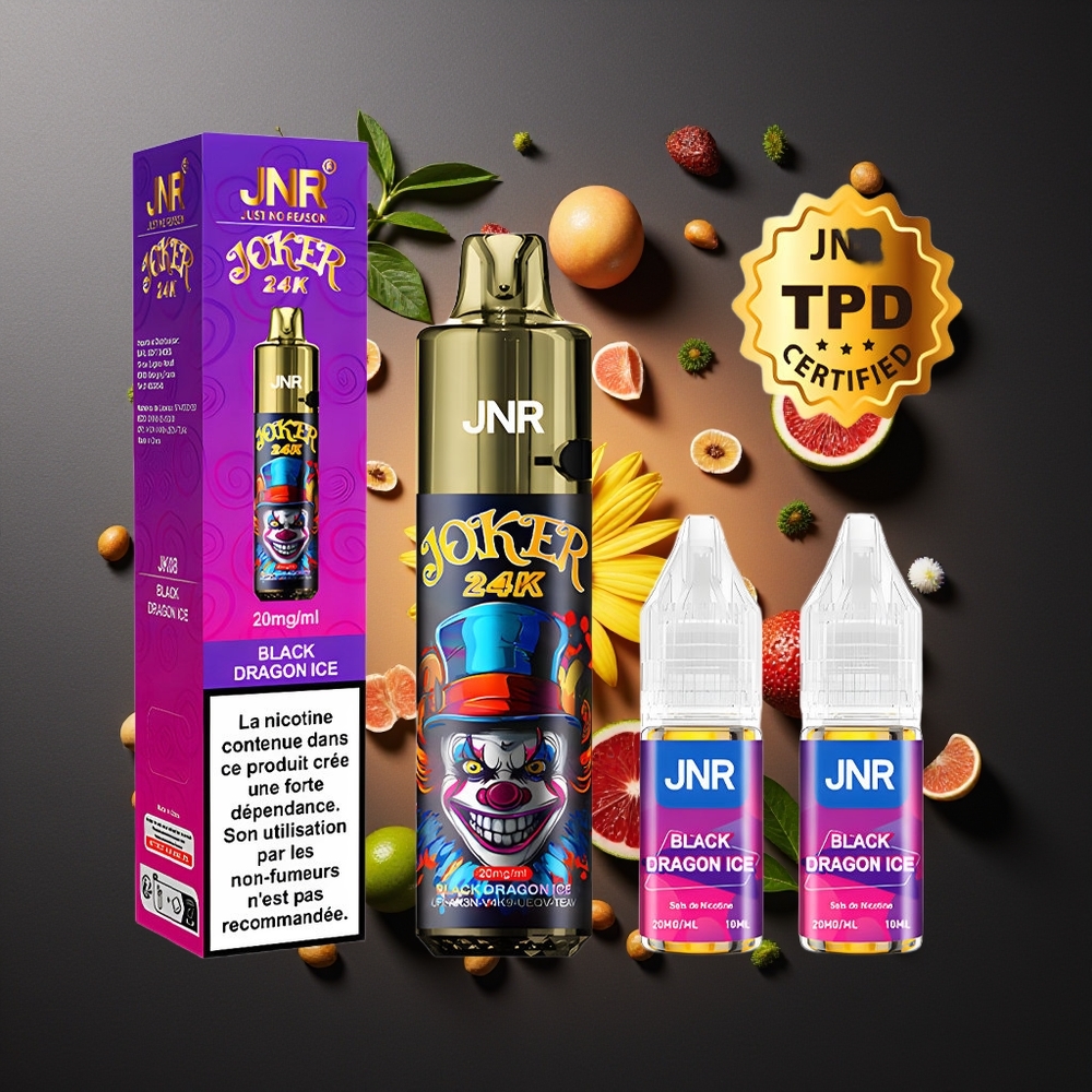 JNR Joker 24K Dragón Negro Hielo Recargable 10ml