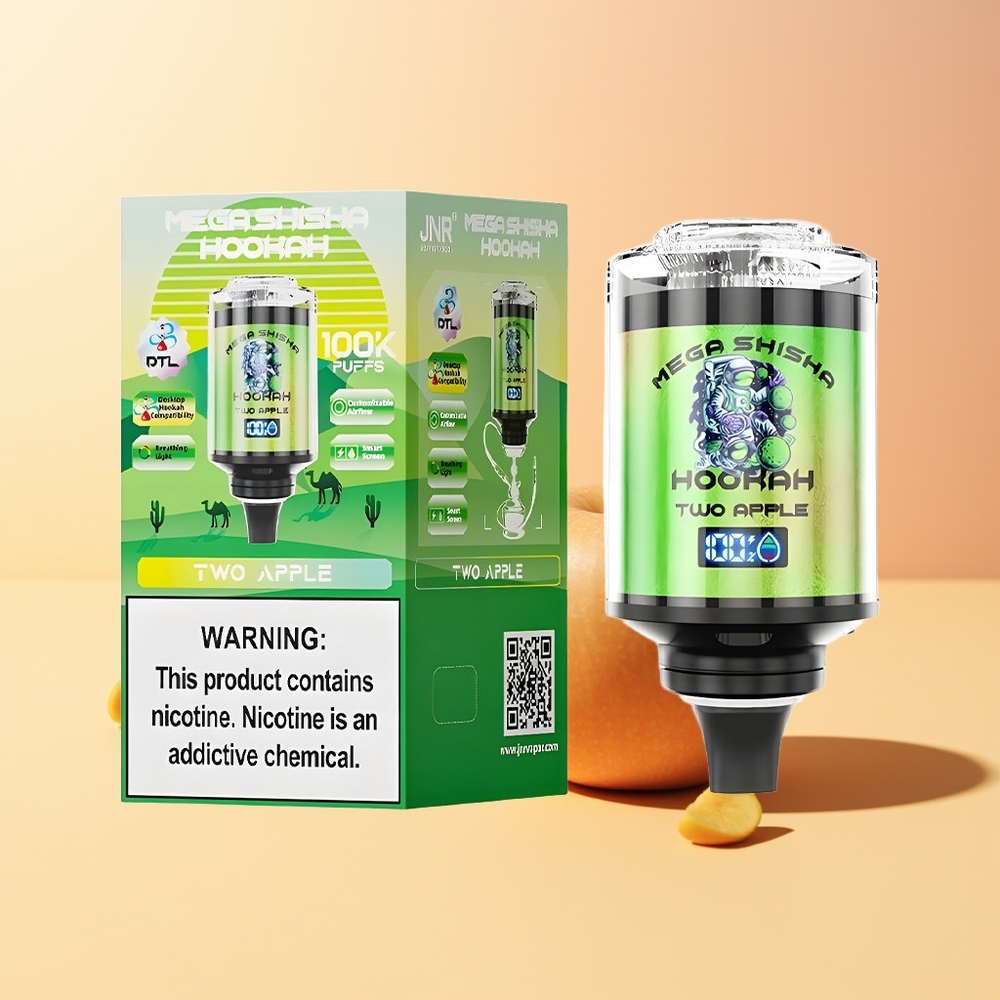 JNR Mega Shisha Hookah 100K Dos Manzanas Luz Interactiva