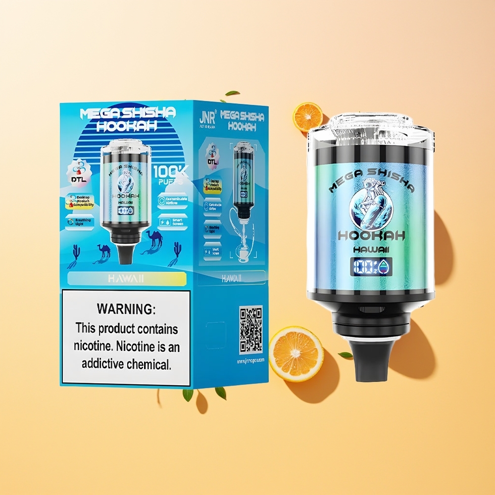 JNR Mega Shisha Hookah 100K Hawaii Brillo Solar Interactivo