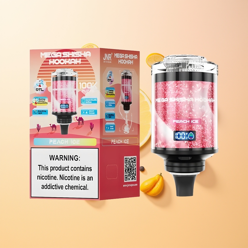 JNR Mega Shisha Hookah 100K Melocotón Hielo 2200mAh