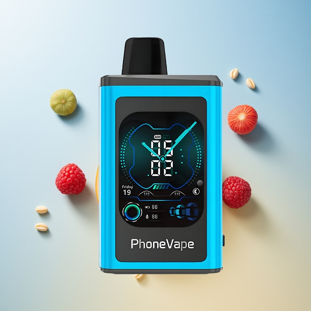 JNR PhoneVape 30000 Azul Frambuesa Hielo con Pantalla Completa