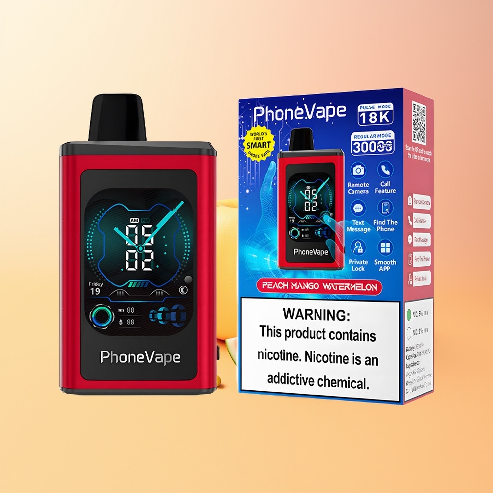 JNR PhoneVape 30000 Melocotón Mango Sandía con Pantalla Completa