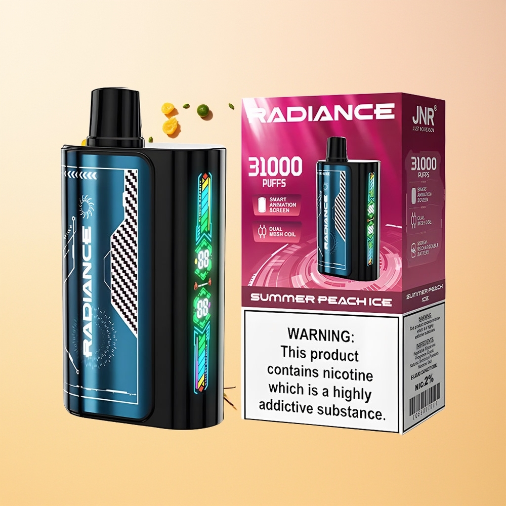 JNR Radiance 31000 Helado de Durazno Verano con Pantalla Animada Inteligente