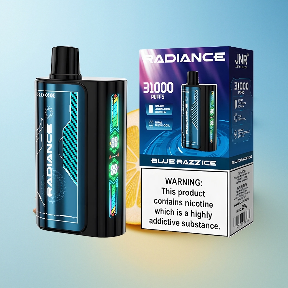 JNR Radiance 31000 Hielo Frambuesa Azul con Pantalla Inteligente
