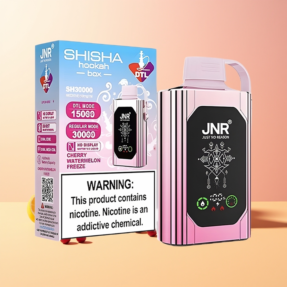 JNR Shisha Hookah Box 20500 Cereza Sandía Helada con Carga Rápida Tipo-C