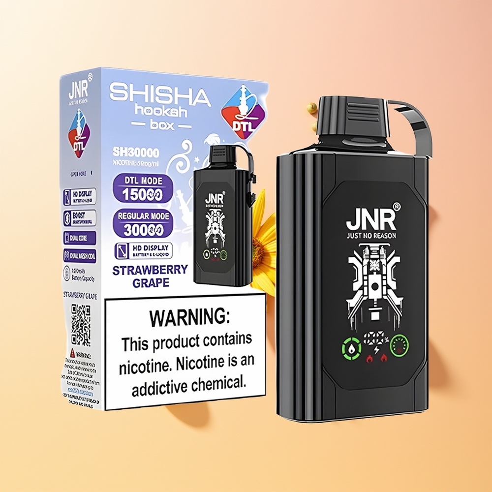 JNR Shisha Hookah Box 20500 Fresa Uva con Doble Malla y Doble Núcleo