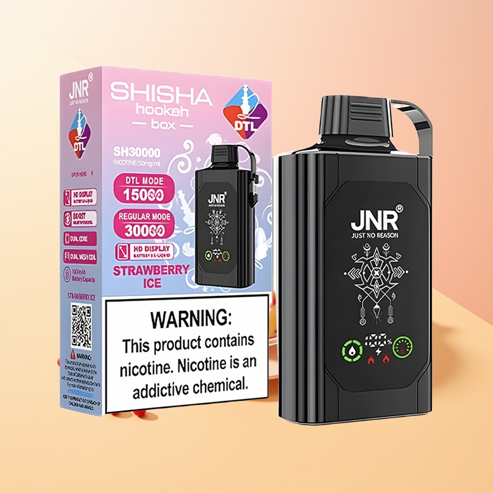 JNR Shisha Hookah Box 20500 Helado de Fresa HD Dual Mesh