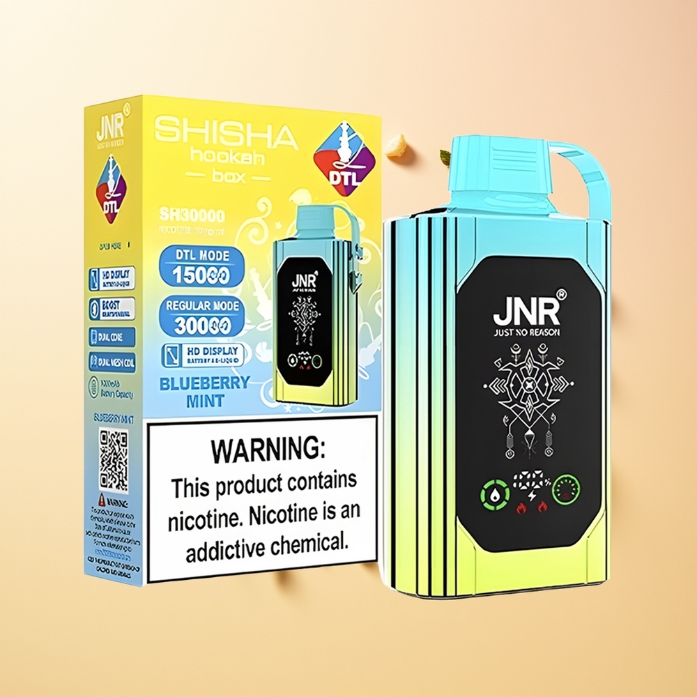 JNR Shisha Hookah Box 20500 Menta Arándano HD Dual Mesh