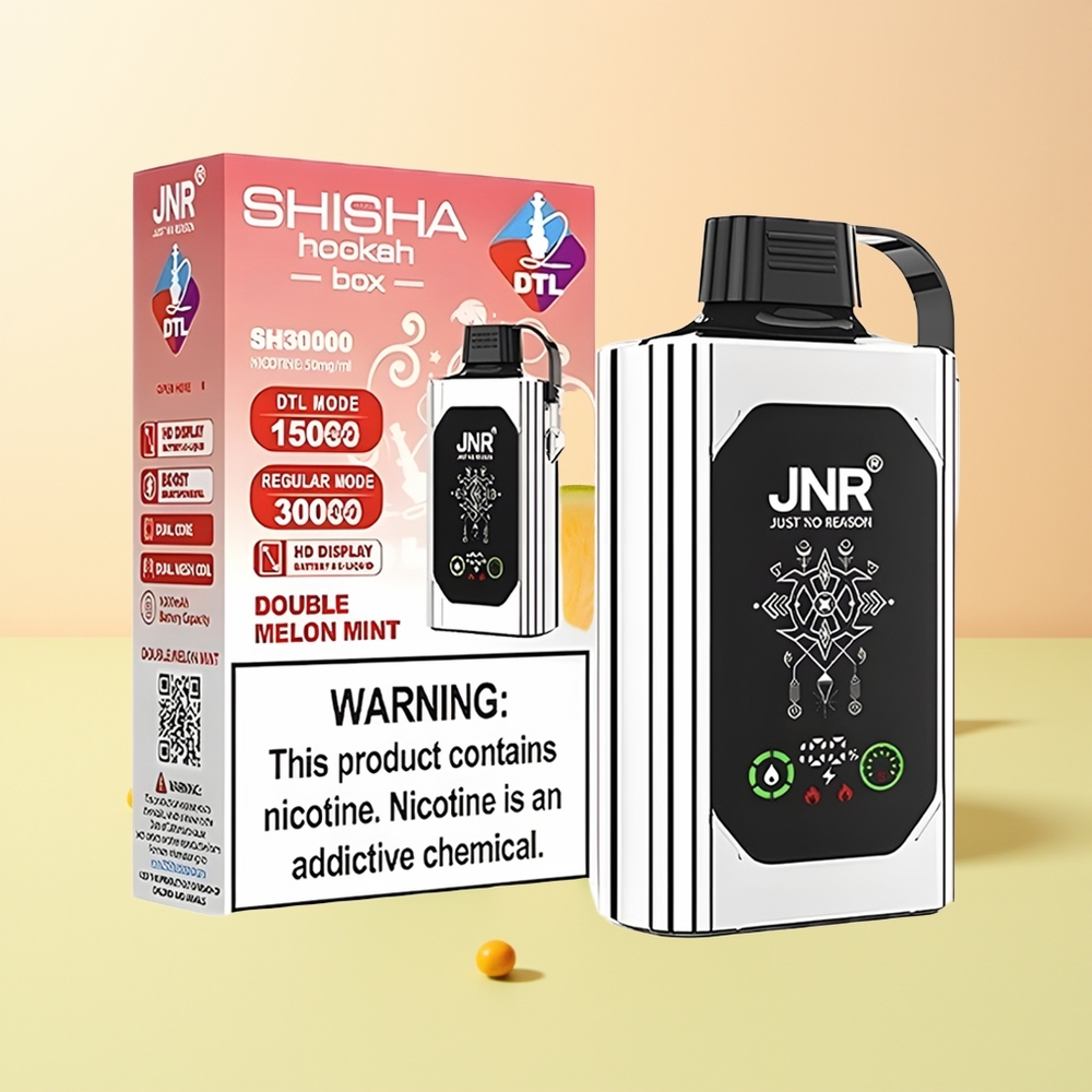 JNR Shisha Hookah Box 20500 Menta Doble Melón con Dual Mesh Coil