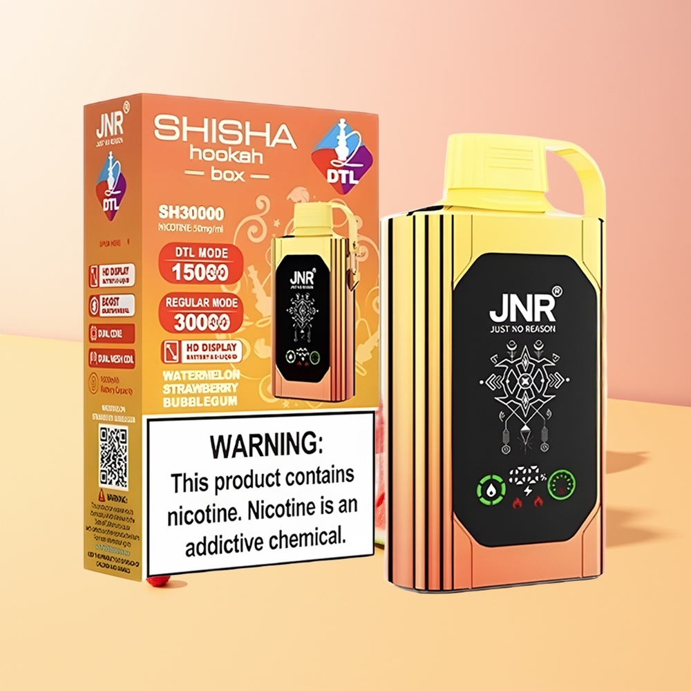 JNR Shisha Hookah Box 20500 Sandía Fresa Chicle Doble Malla Carga Rápida
