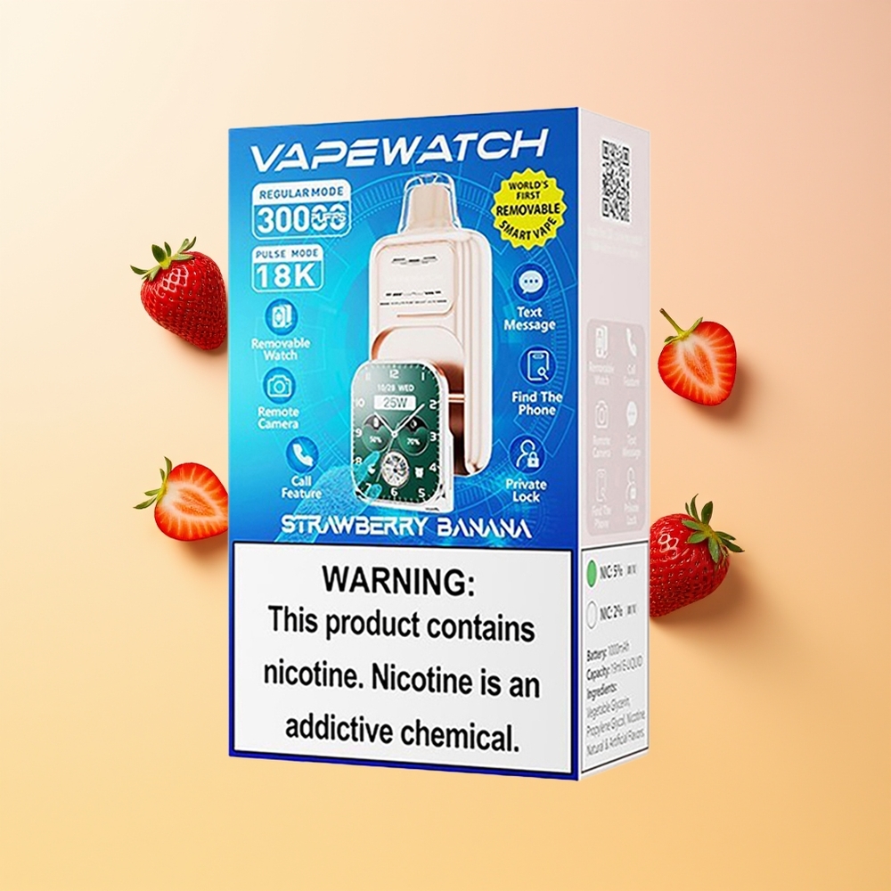 JNR VapeWatch 30000 Fresa Plátano Doble Malla 19mL