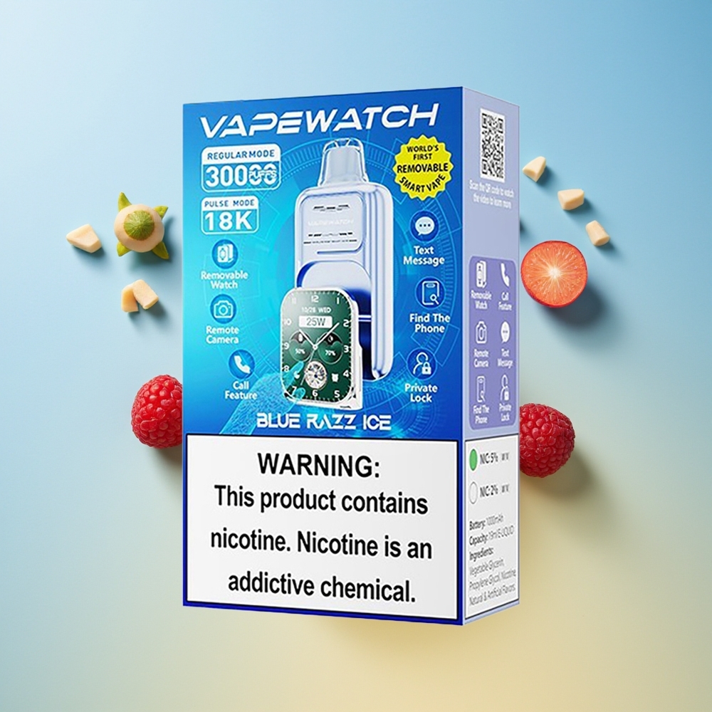 JNR VapeWatch 30000 Helado Frambuesa Azul con Doble Malla