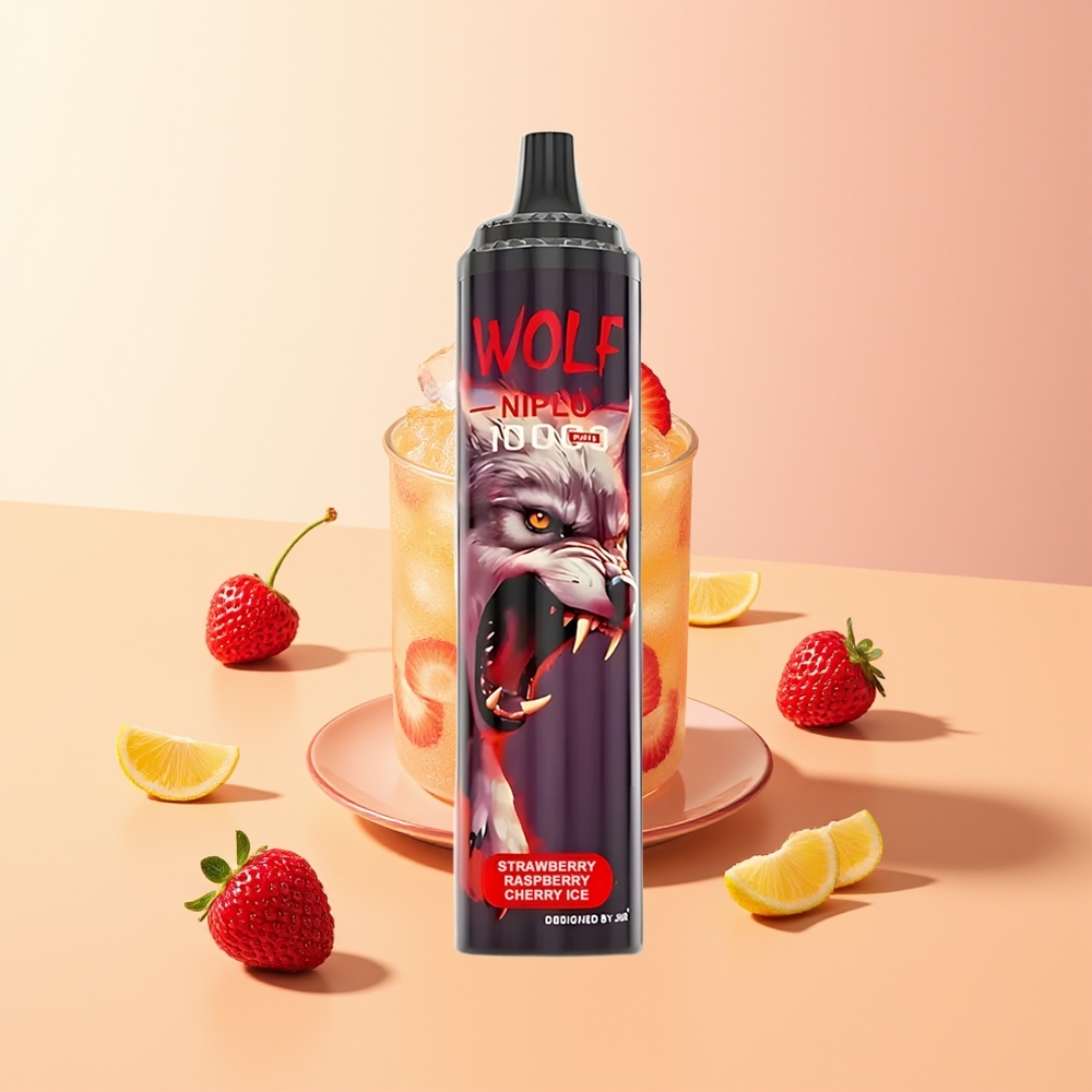 JNR Wolf Niplo 10000 Helado de Fresa Frambuesa Cereza con 20ml