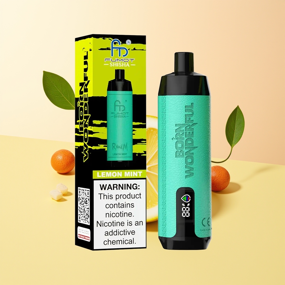 RandM Fumot Shisha 10000 Menta Limón con Indicador LED