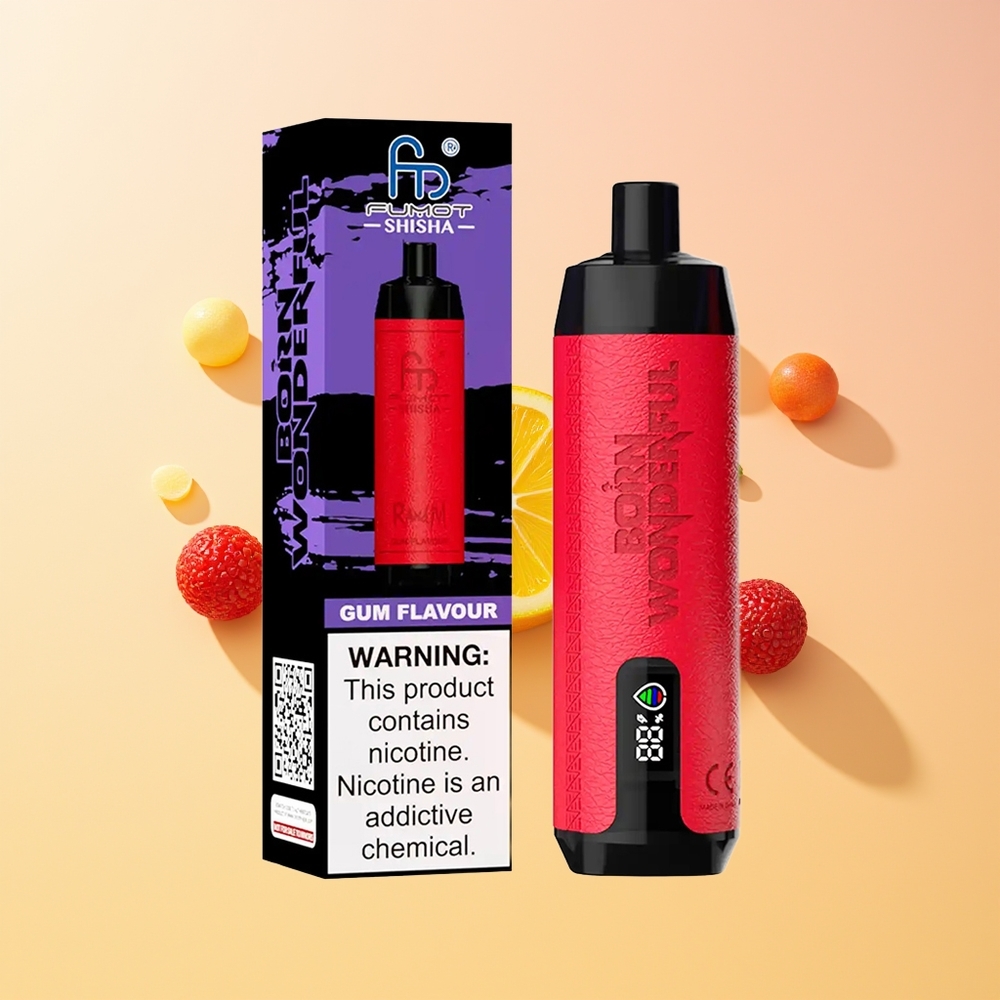 RandM Fumot Shisha 10000 Sabor a Chicle con LED Indicadora