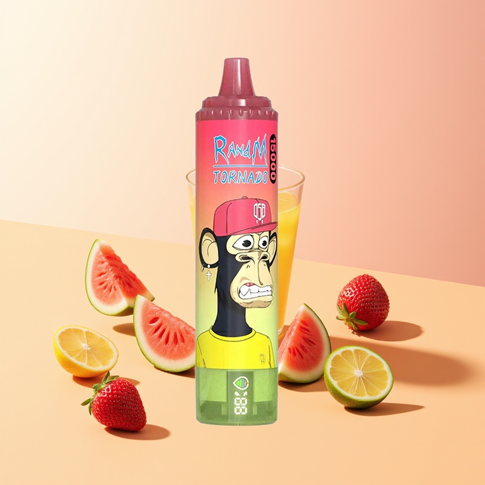 RandM Fumot Tornado 15000 Limonada de Fresa y Sandía con Pantalla LCD