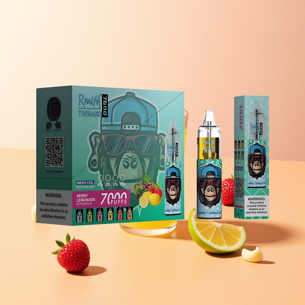 RandM Fumot Tornado 7000 Limonada de Bayas con Luz RGB