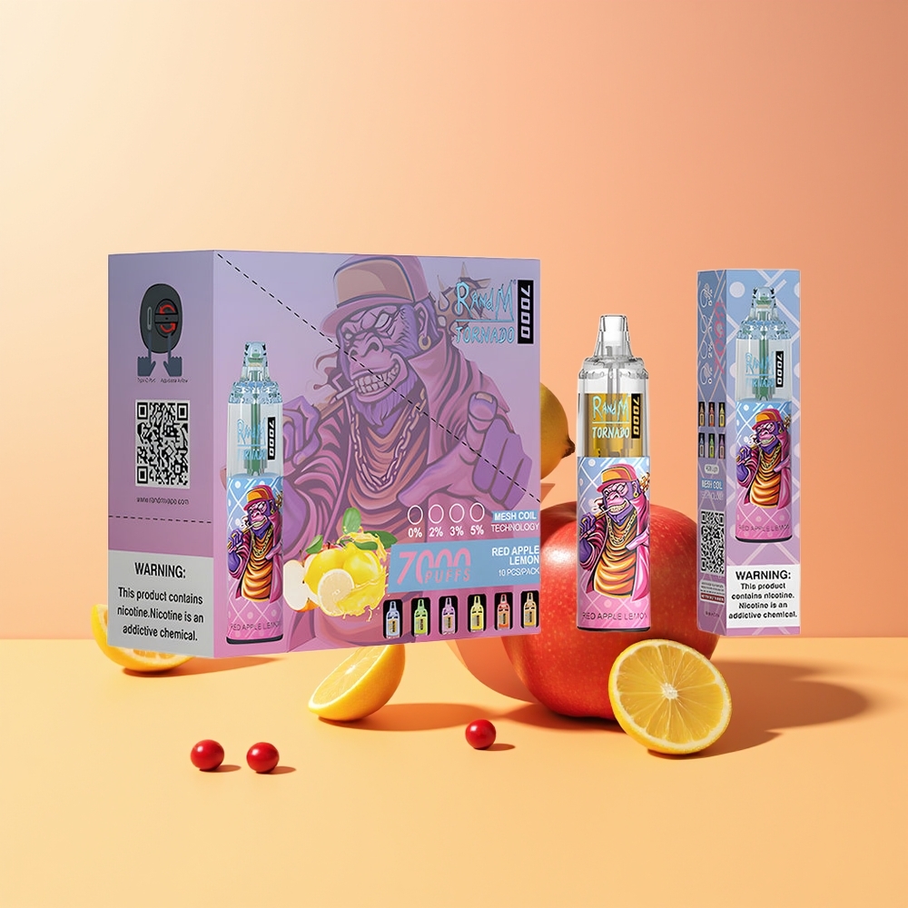 RandM Fumot Tornado 7000 Manzana Roja Limón Tipo-C