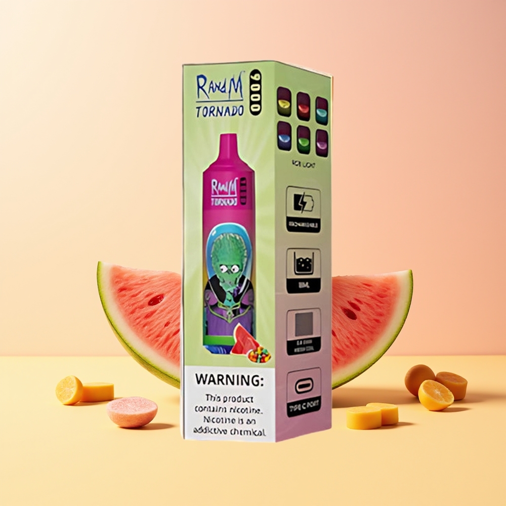 RandM Fumot Tornado 9000 Chicle de Sandía con Coil de Malla