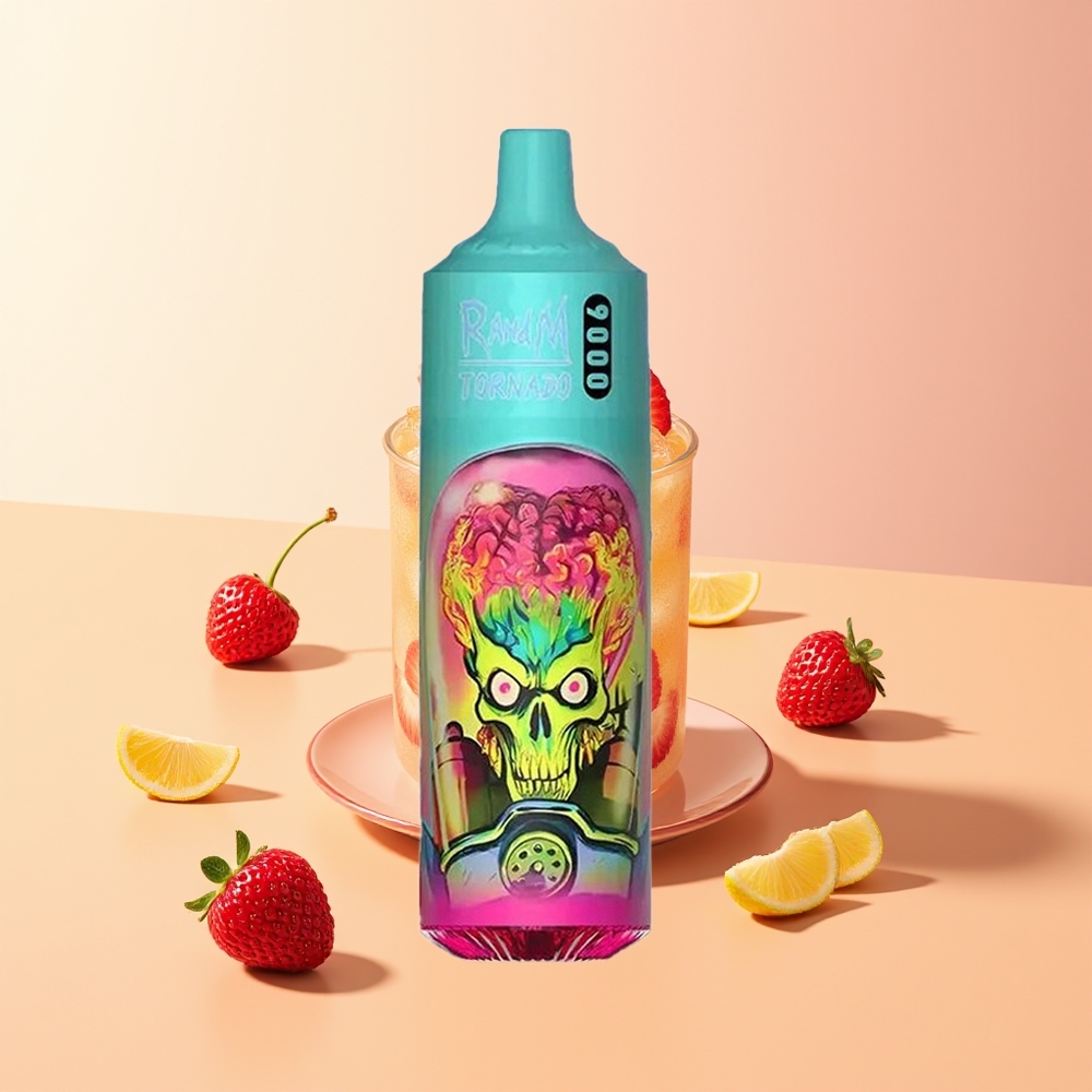 RandM Fumot Tornado 9000 Fresa Frambuesa Cereza Hielo con Pantalla RGB Elegante