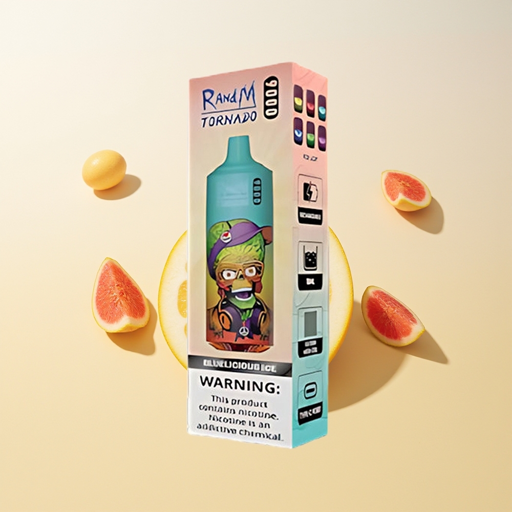 RandM Fumot Tornado 9000 Heladizo Azul Delicioso con Bobina de Malla