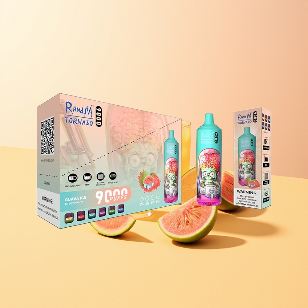 RandM Fumot Tornado 9000 Helado de Guayaba con Pantalla RGB