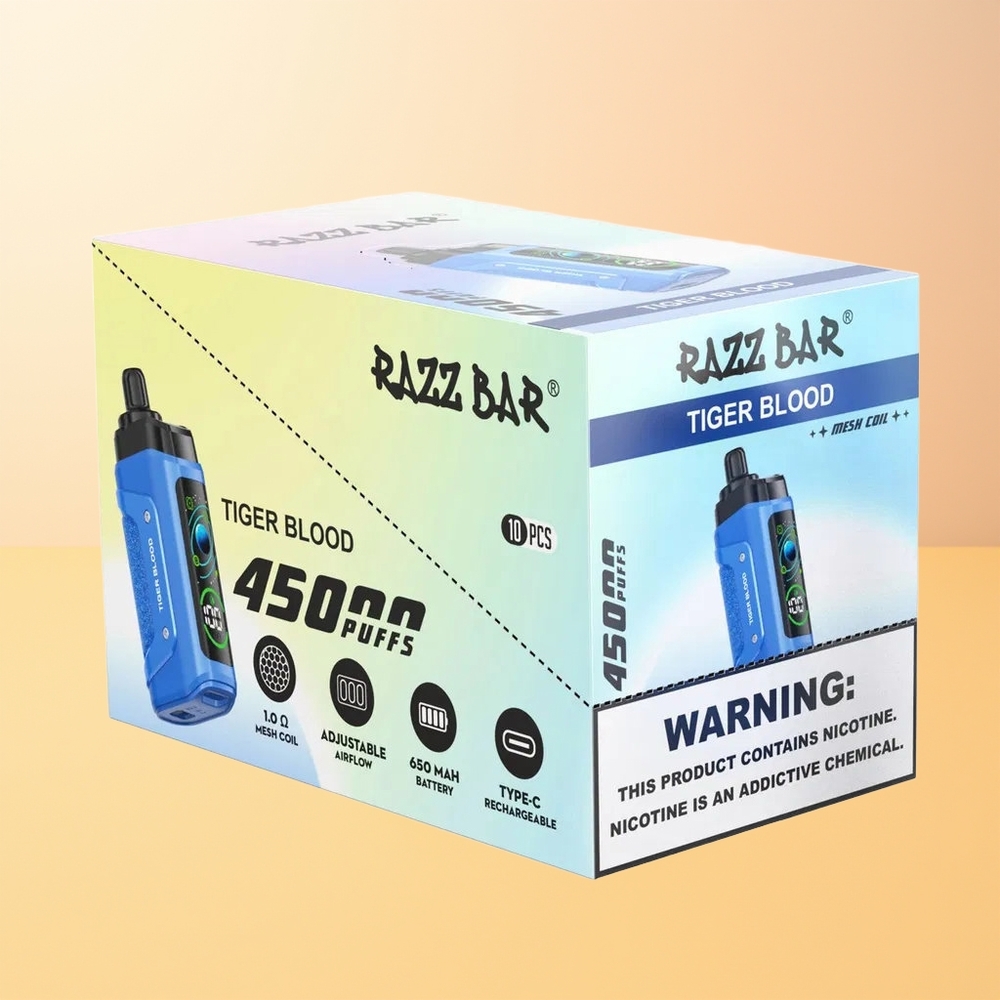 Razz Bar 45000 Sangre de Tigre Tipo-C Recargable