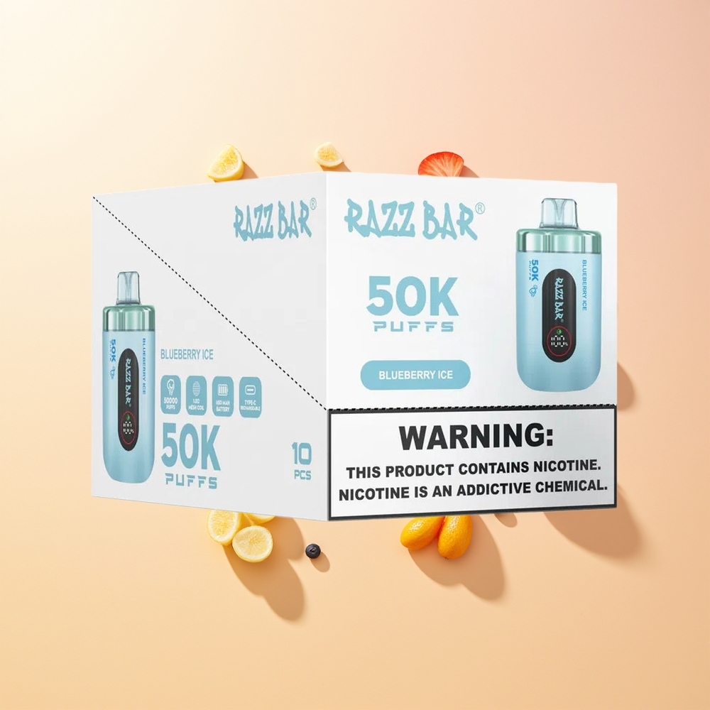 Razz Bar 50K Helado de Arándano con 2% de Nicotina