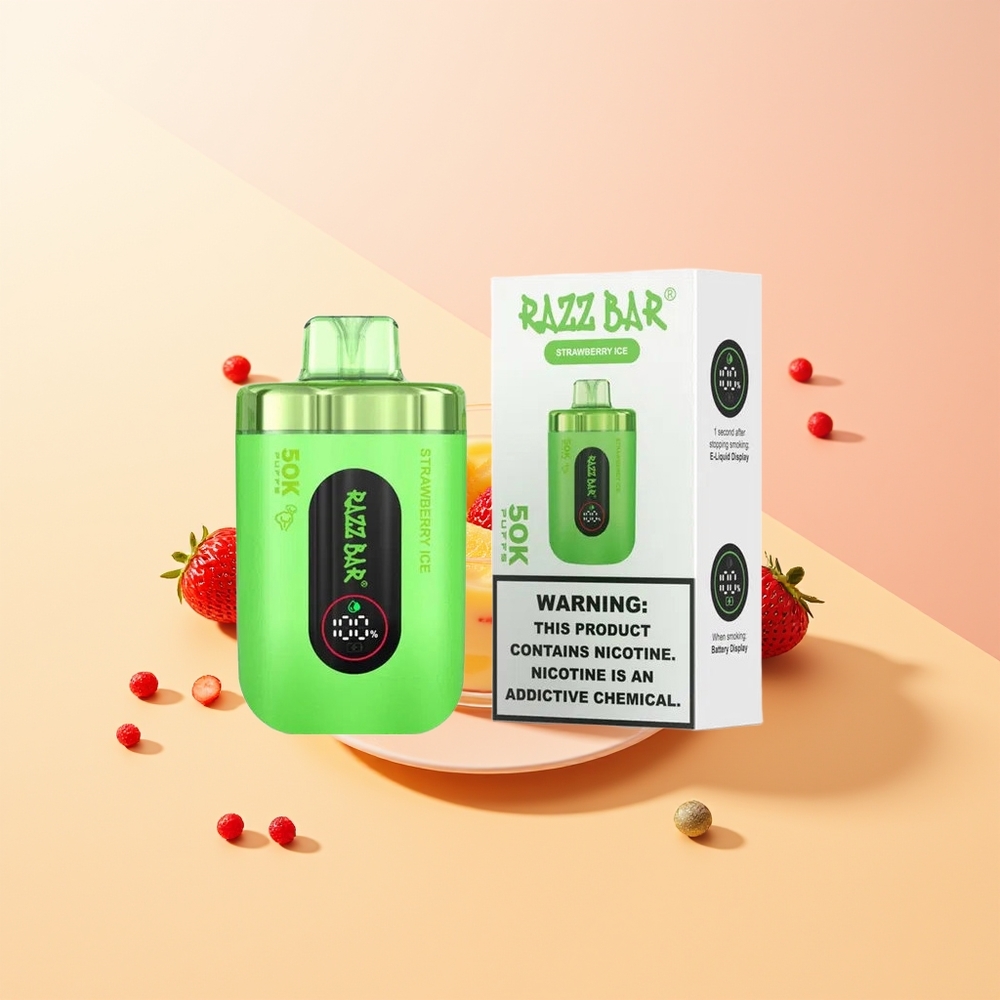 Razz Bar 50K Helado de Fresa Tipo-C Recargable